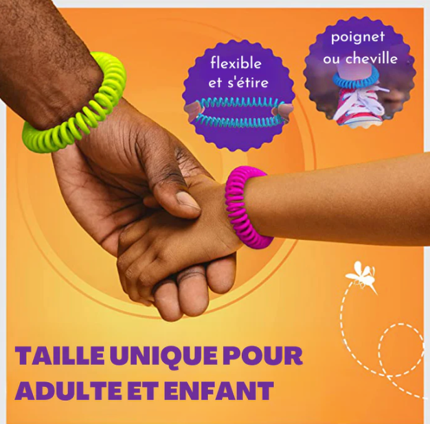 Lot de 10 Bracelets à la citronnelle anti-moustiques