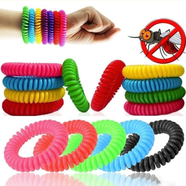 Lot de 10 Bracelets à la citronnelle anti-moustiques