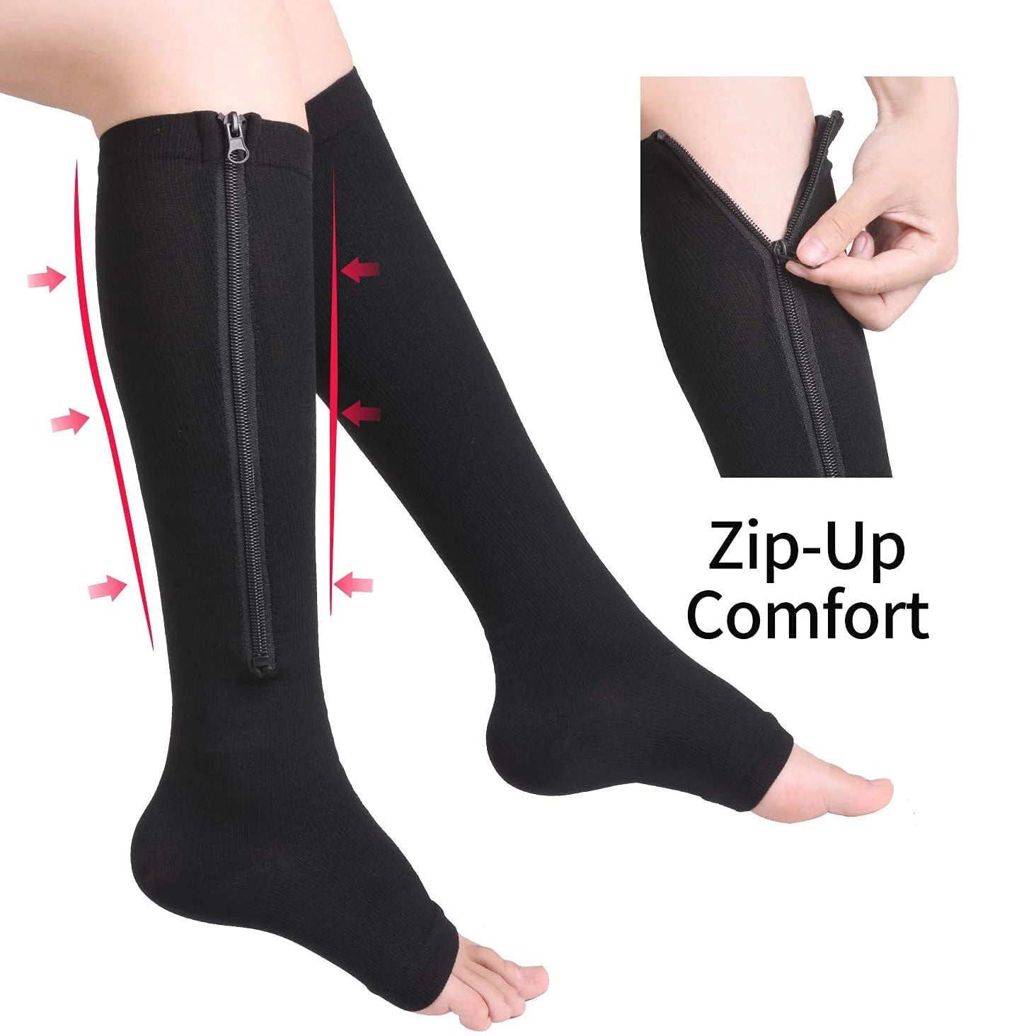 Chaussettes de Compression à Zip