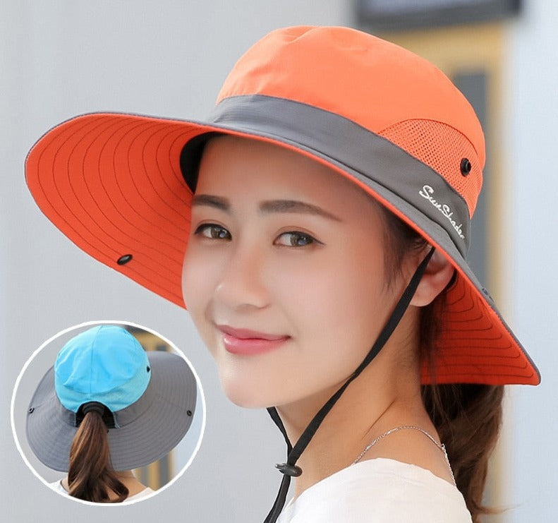 Chapeau anti-UV pliable pour femme