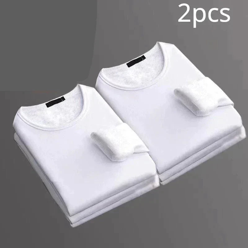 Lot de 2 T-shirts thermiques manches longues Doublure polaire - Homme