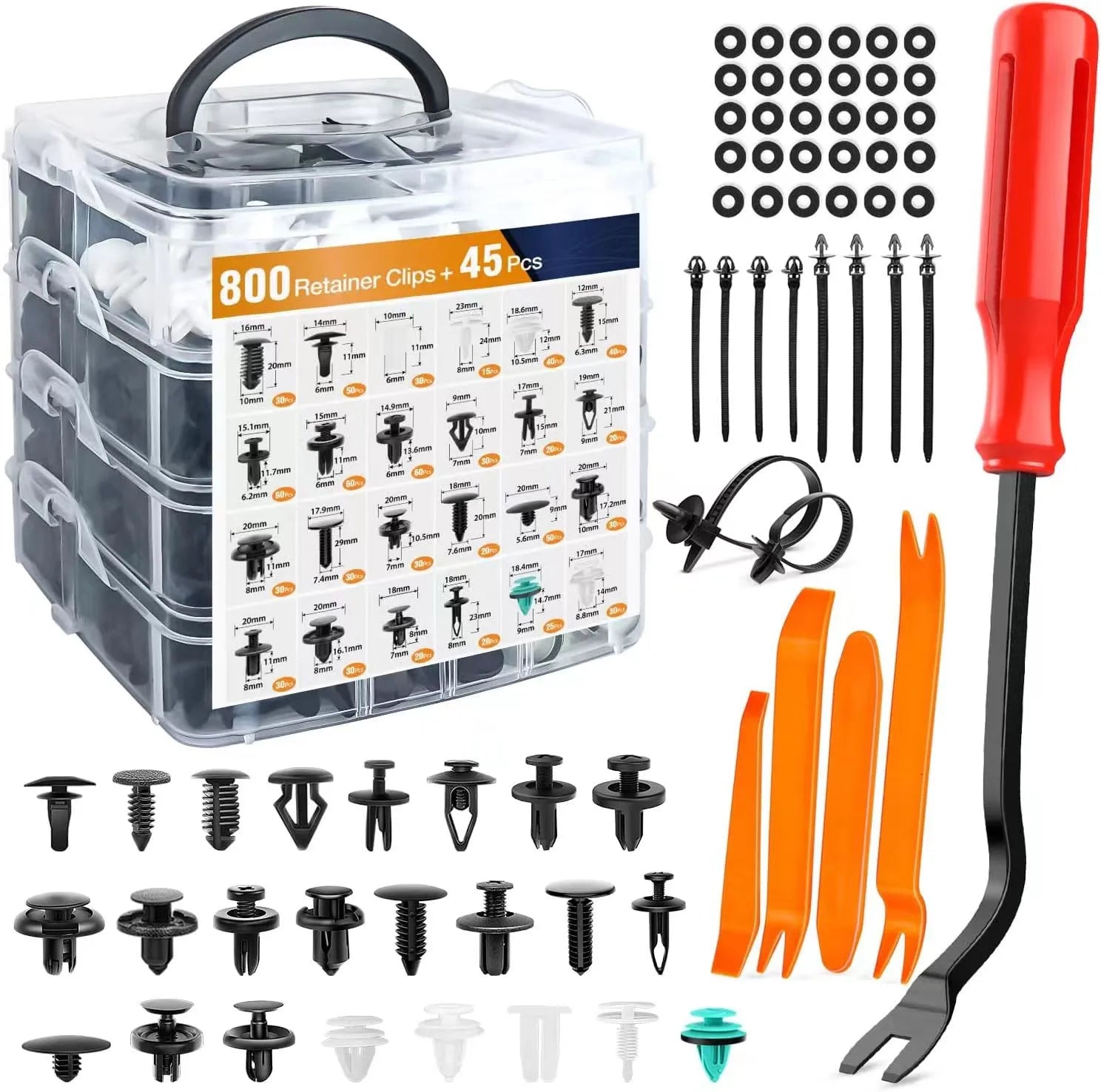 Kit Complet de Clips de Fixation de Voiture - 680PCS