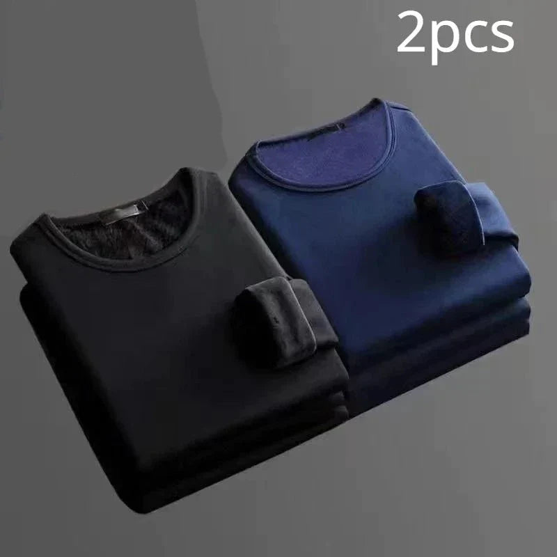 Lot de 2 T-shirts thermiques manches longues Doublure polaire - Homme