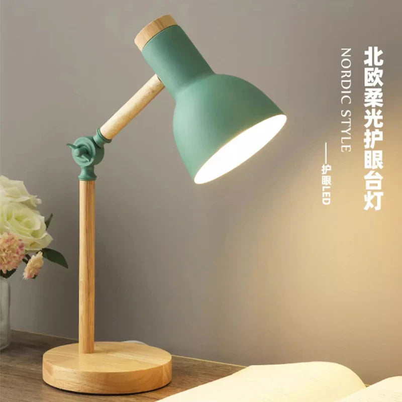 Lampe de Table en Bois Coloré