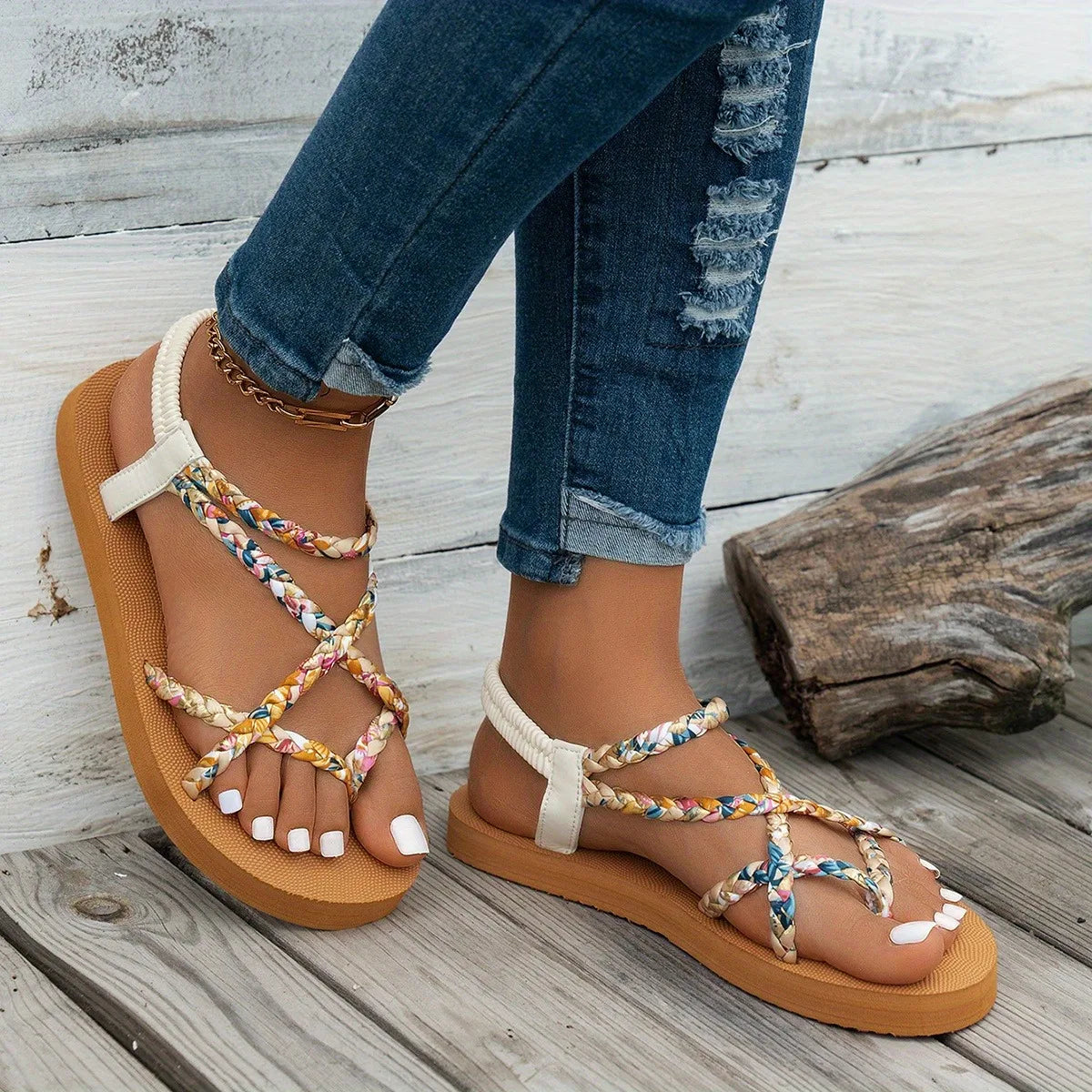 Sandales de Plage Tressées Légères & Tendance