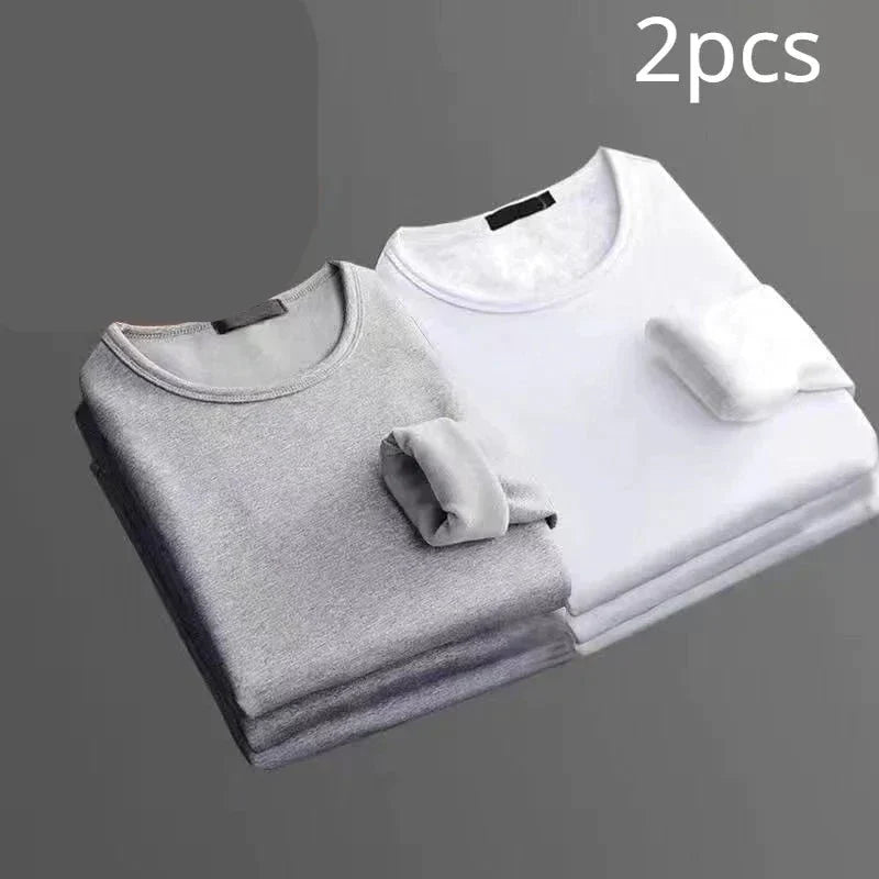 Lot de 2 T-shirts thermiques manches longues Doublure polaire - Homme
