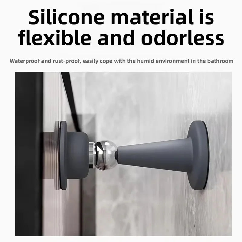 Butée de Porte Magnétique en Silicone – Sans Perçage, Silencieuse & Anti-Collision