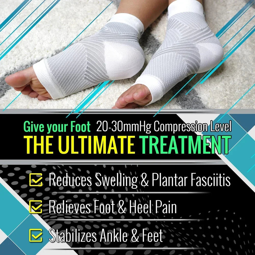 Chevillères de Compression Fasciite Plantaire Maintien Pied et Talon - 1 paire