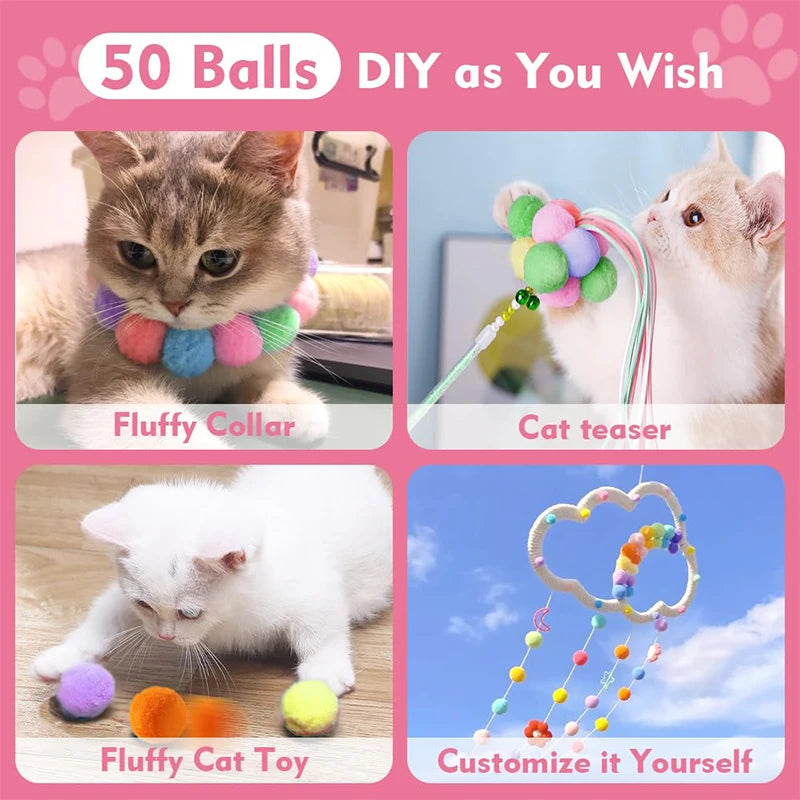 Pistolet Lance-Balles pour Chat – Jouet Interactif à Balles Rebondissantes – 100 Balles OFFERTES