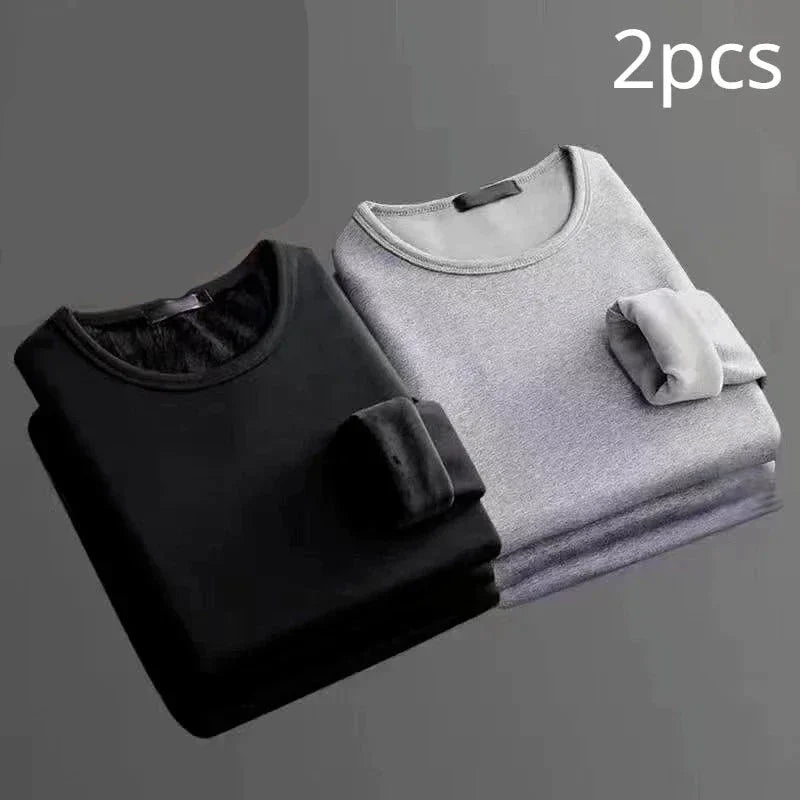 Lot de 2 T-shirts thermiques manches longues Doublure polaire - Homme