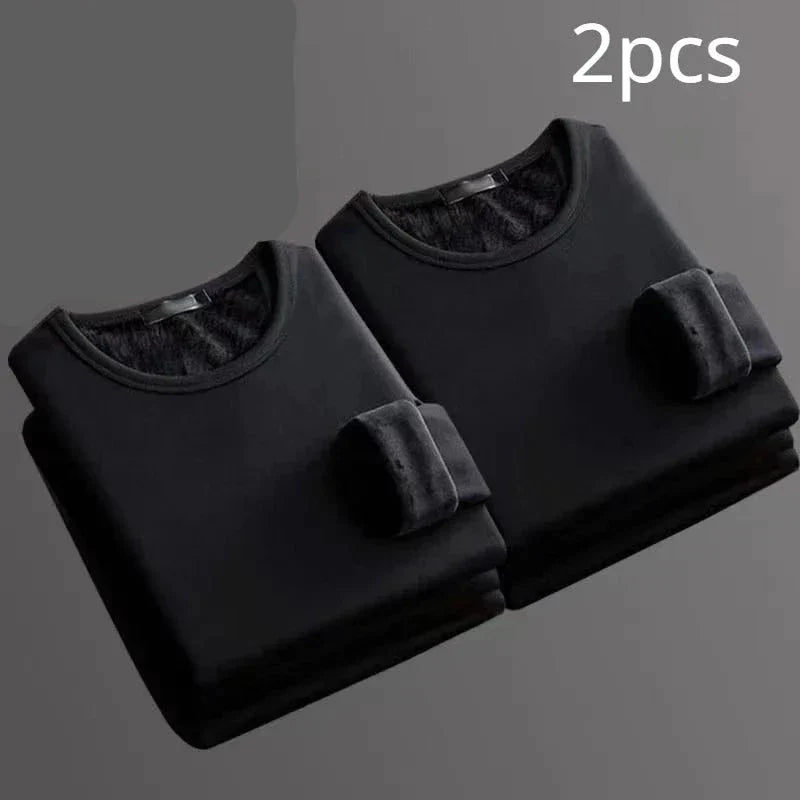 Lot de 2 T-shirts thermiques manches longues Doublure polaire - Homme
