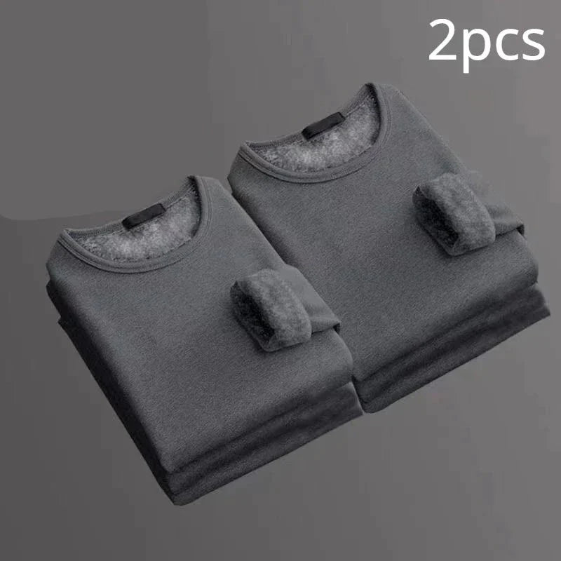 Lot de 2 T-shirts thermiques manches longues Doublure polaire - Homme