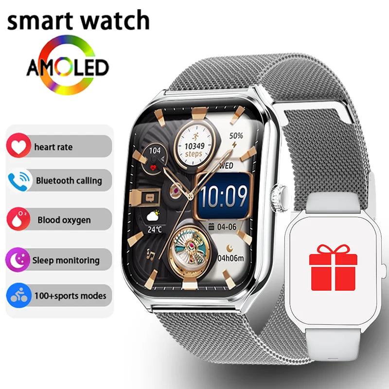 Montre Connectée Ultra Fine - Écran AMOLED HD 1.96" + 1 Bracelet OFFERT
