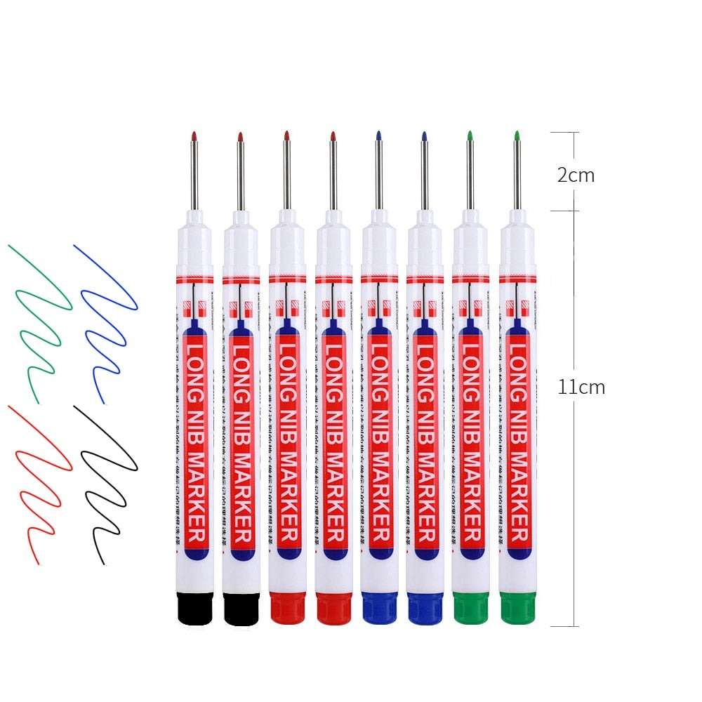 Ensemble de stylos marqueurs à tête longue 8pcs