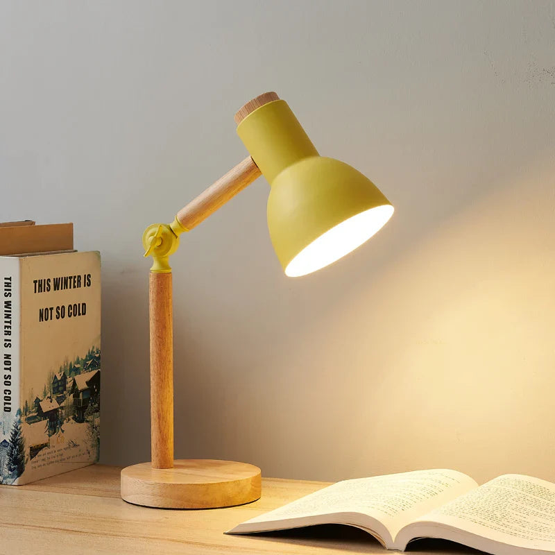 Lampe de Table en Bois Coloré