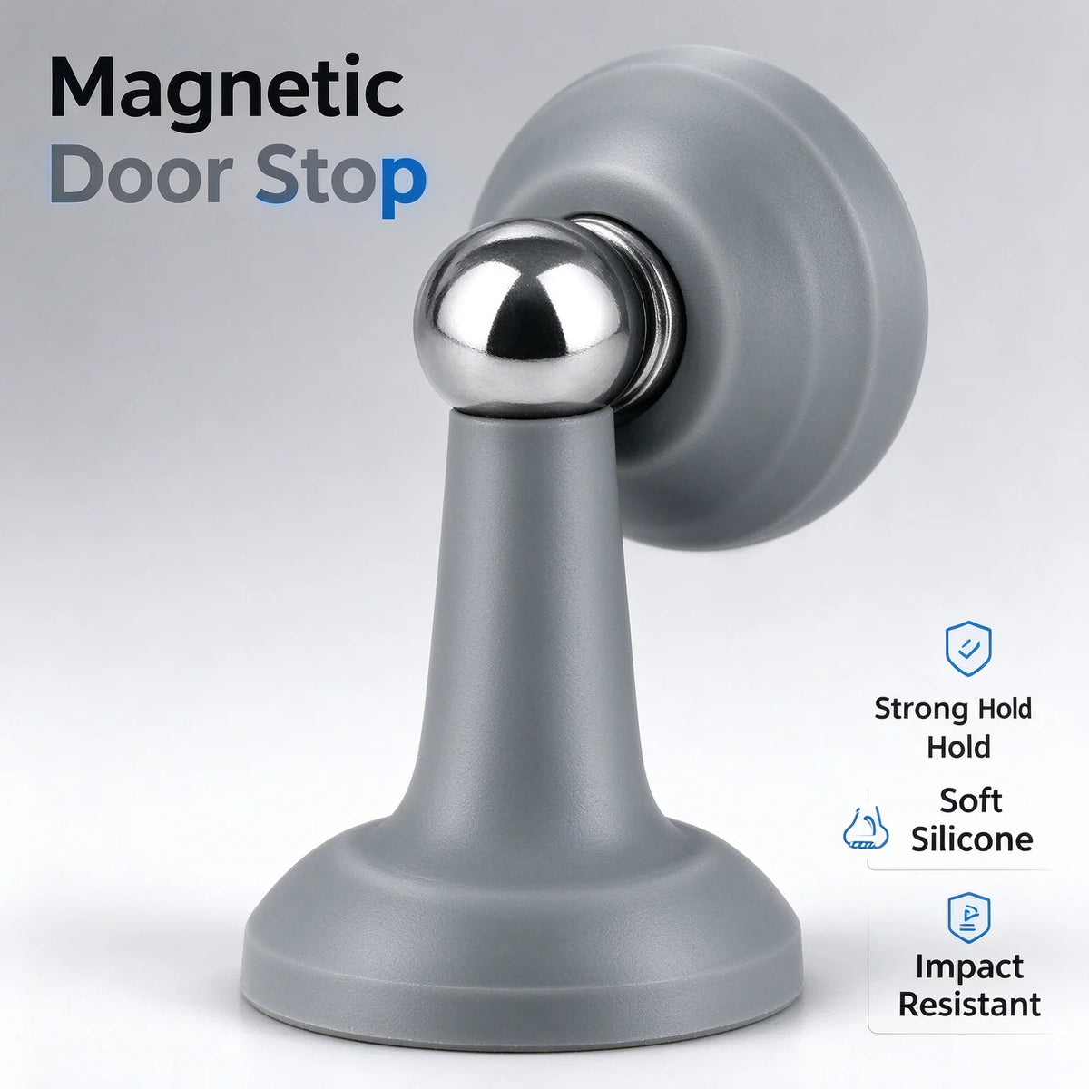 Butée de Porte Magnétique en Silicone – Sans Perçage, Silencieuse & Anti-Collision