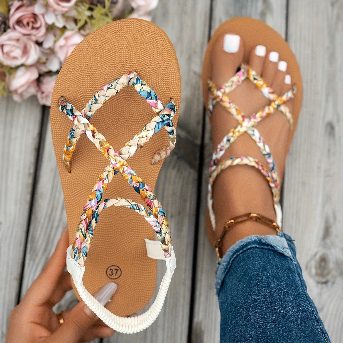 Sandales de Plage Tressées Légères & Tendance