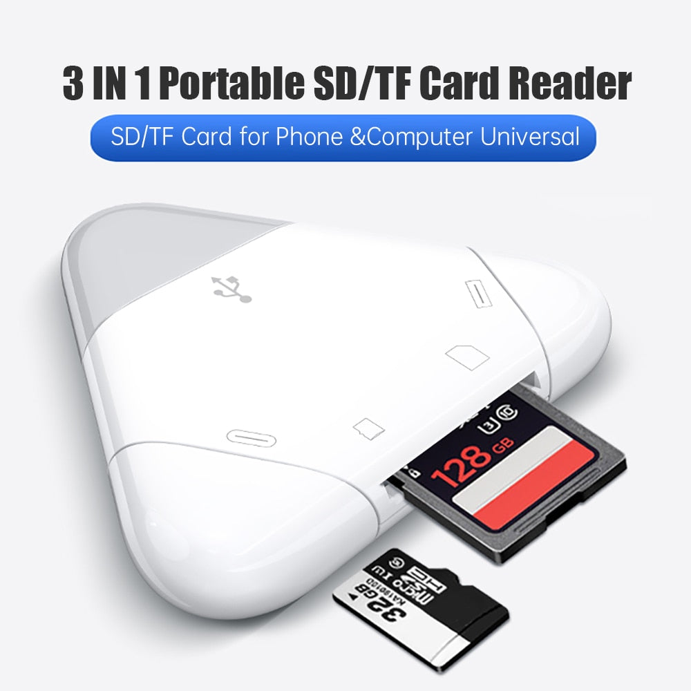 Lecteur de carte SD mobile universel 3 EN 1