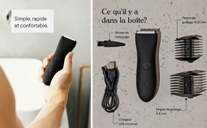 Tondeuse douce et délicate - Parties intimes