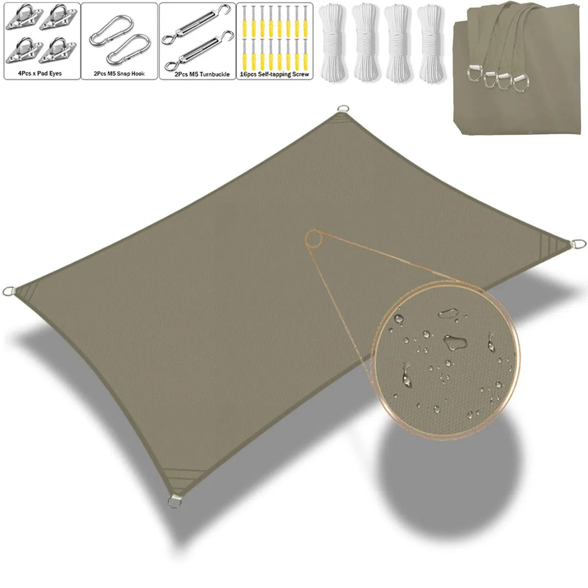 Kaki / 200cm x 200cm,Kaki / 200cm x 300cm,Kaki / 200cm x 400cm,Kaki / 200cm x 500cm,Kaki / 300cm x 300cm,Kaki / 300cm x 400cm,Kaki / 300cm x 500cm,Kaki / 250cm x 250cm,Kaki / 360cm x 360cm,Kaki / 400cm x 400cm