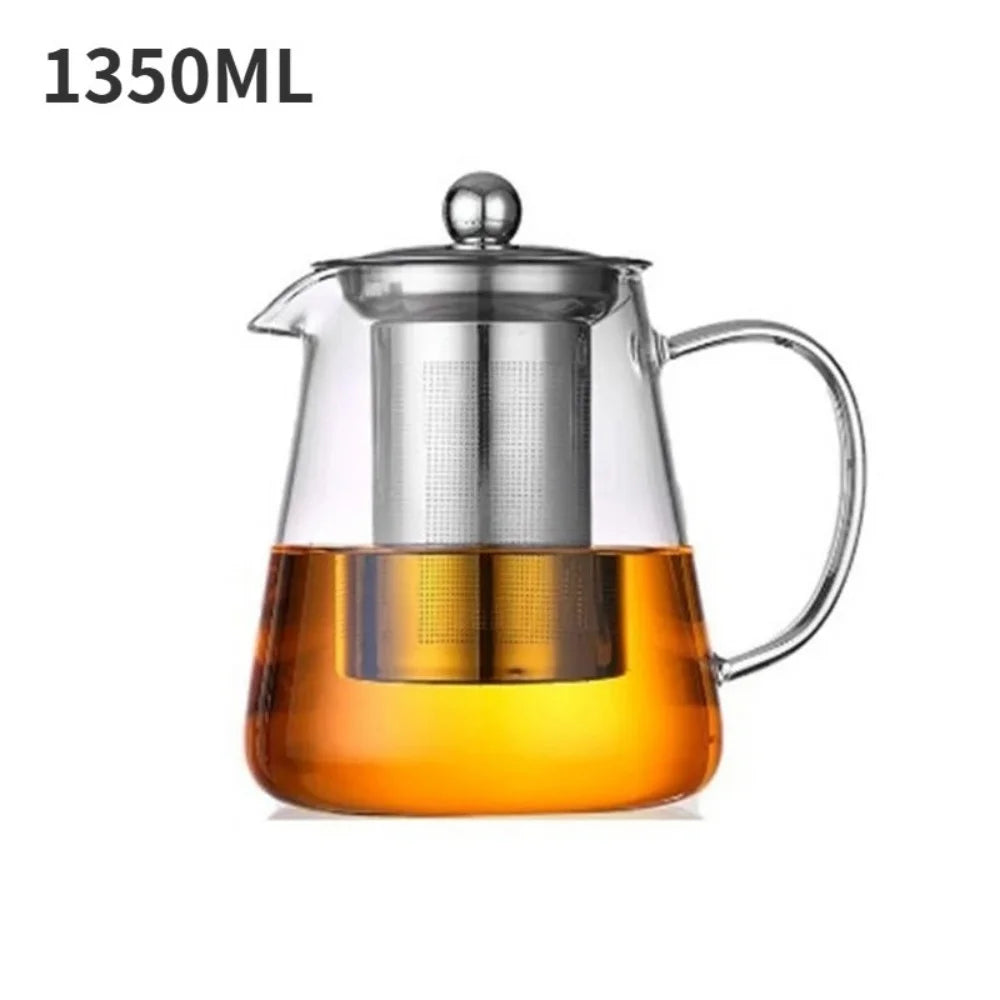 Théière en Verre Borosilicate – Résistante à la Chaleur avec Infuseur Amovible en Acier Inoxydable