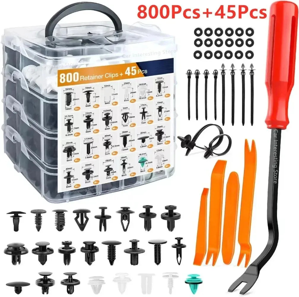 Kit Complet de Clips de Fixation de Voiture - 680PCS