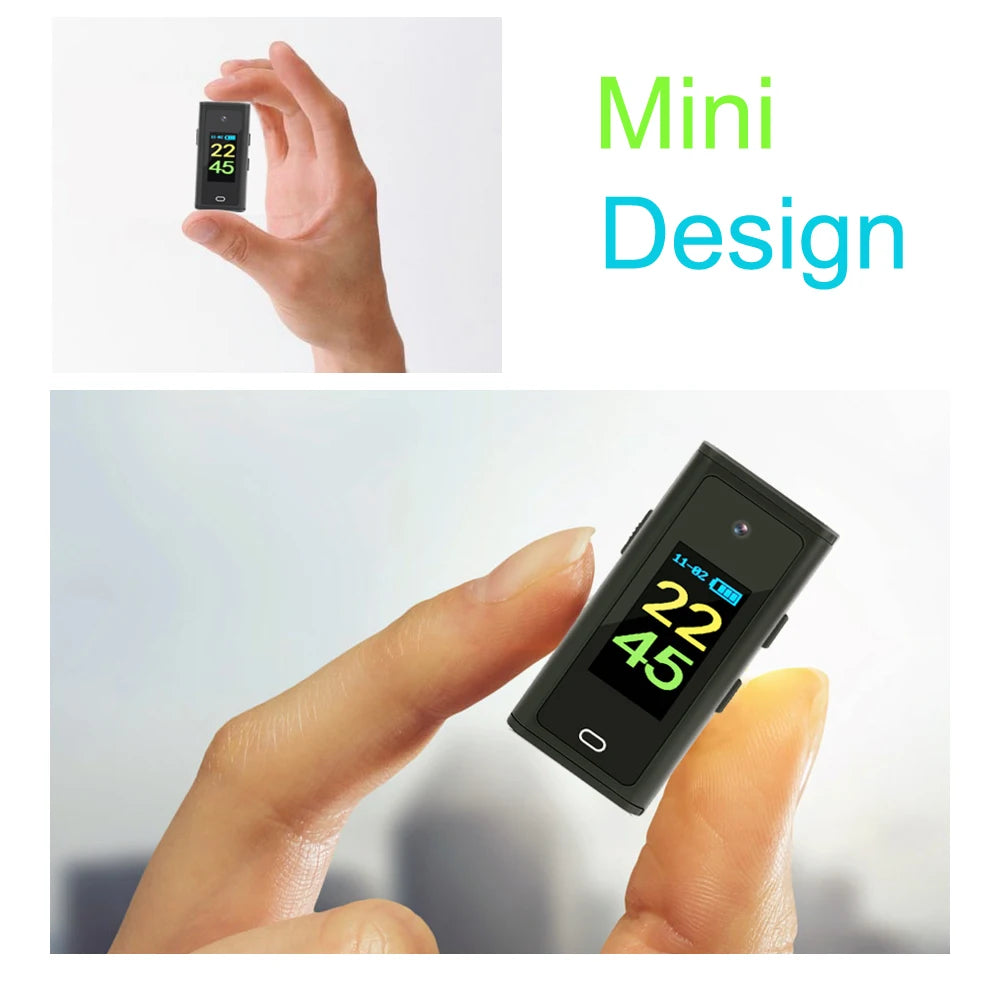 Mini Caméra 1080P HD avec Écran Enregistreur Vidéo & Audio - Clip Portable, Connexion USB & Carte SD Inclus