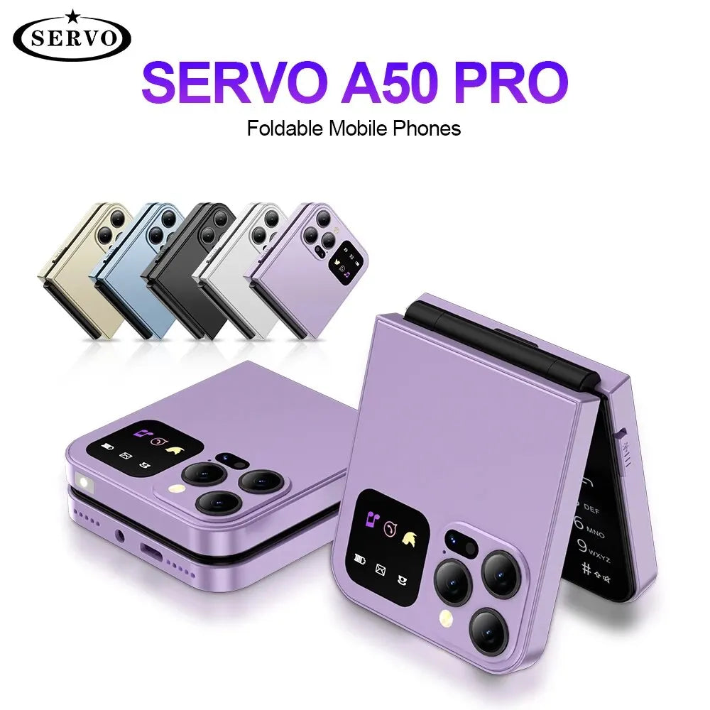 Téléphone Portable Pliable Servo A50 pro Flip - Dual Sim & Flash
