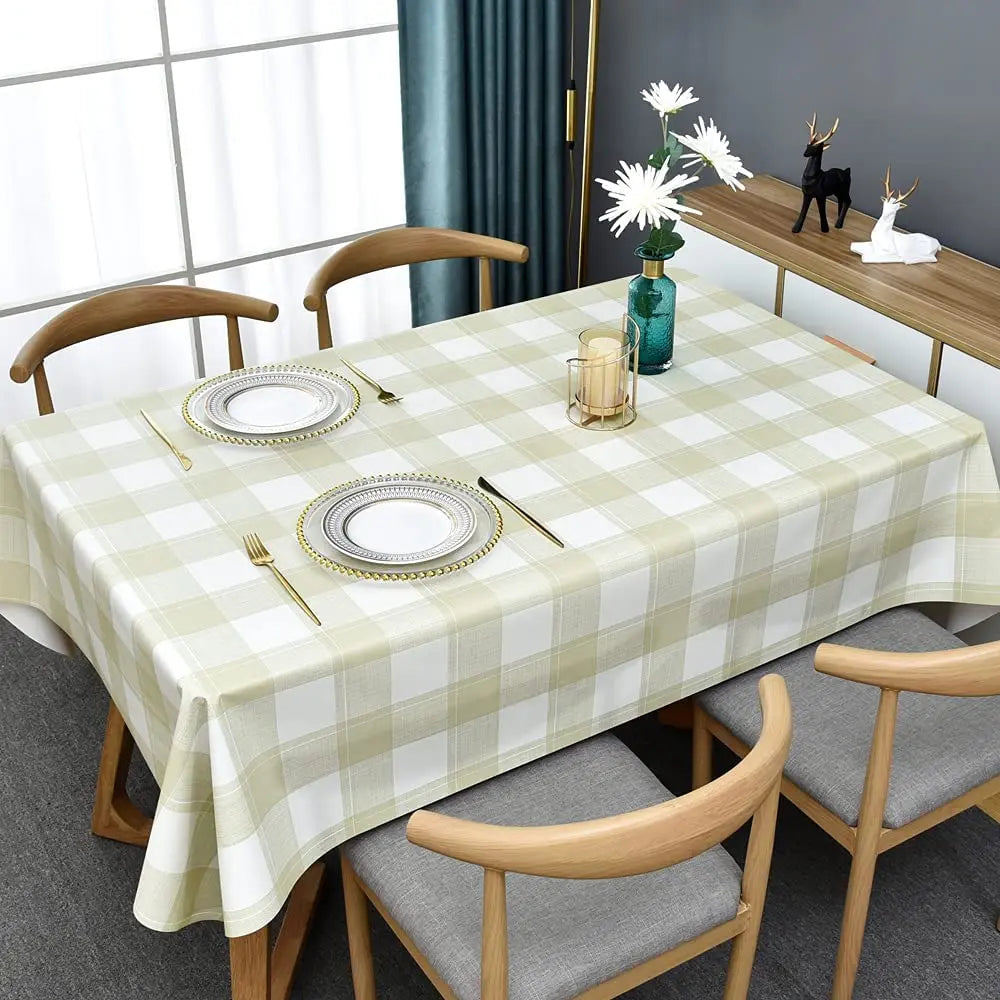 Nappe Carré/ Rectangulaire à Carreaux – Style Moderne pour Cuisine, Intérieur & Extérieur