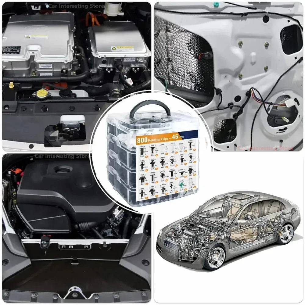 Kit Complet de Clips de Fixation de Voiture - 680PCS