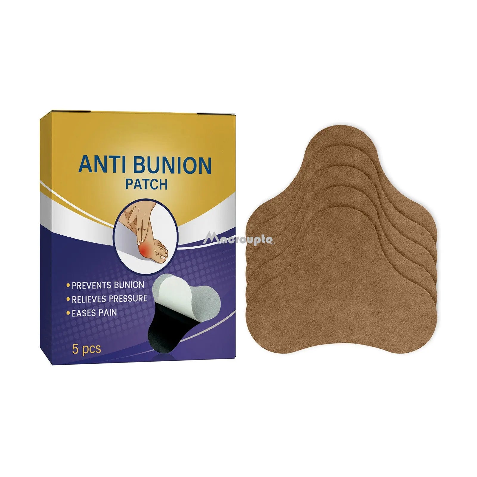 Lot de 12Patchs pour traitement d'hallux valgus