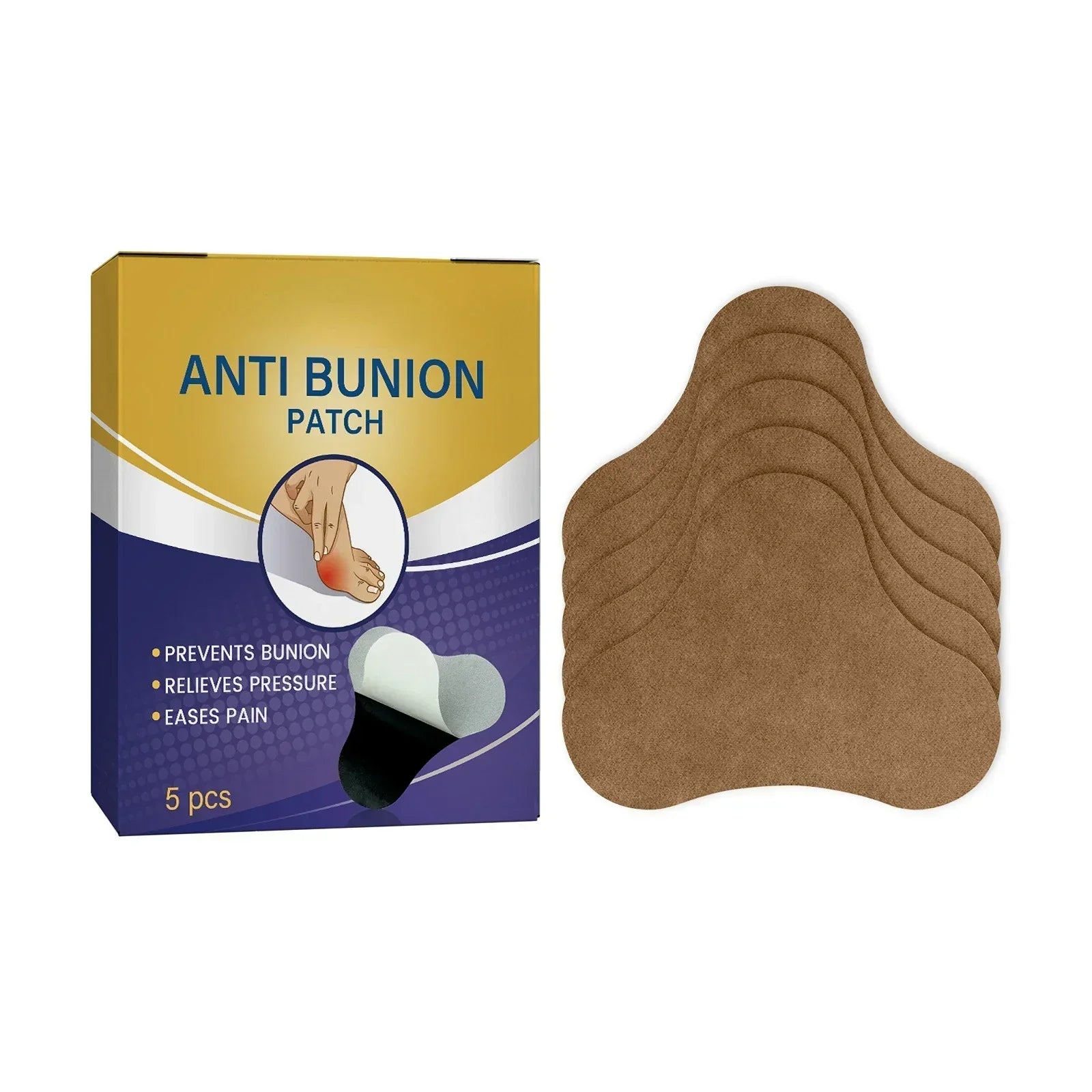 Lot de 12Patchs pour traitement d'hallux valgus