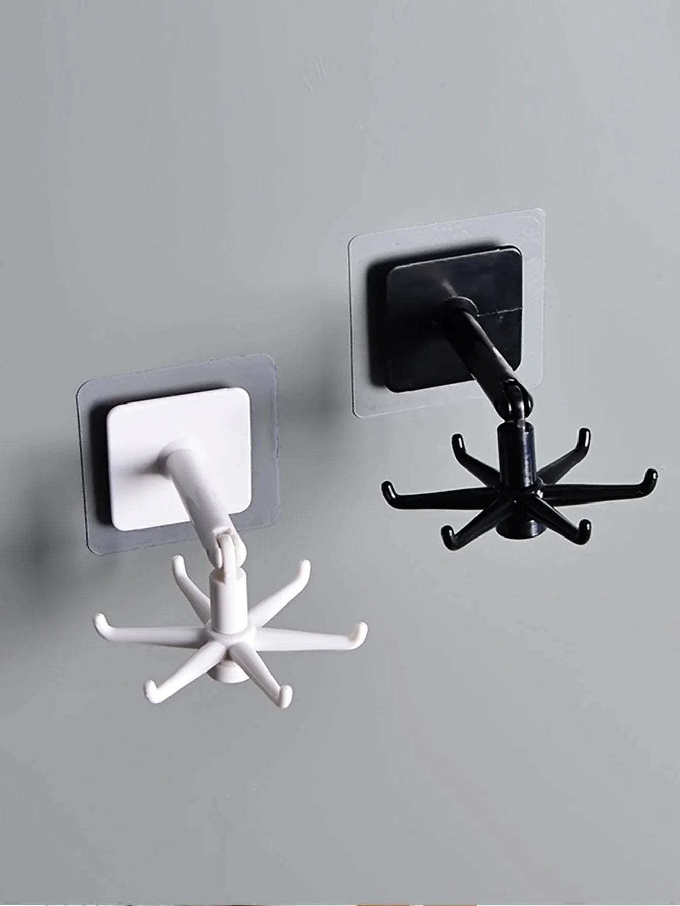 Lot de 3 crochets muraux rotatifs - Rangement pour cuisine