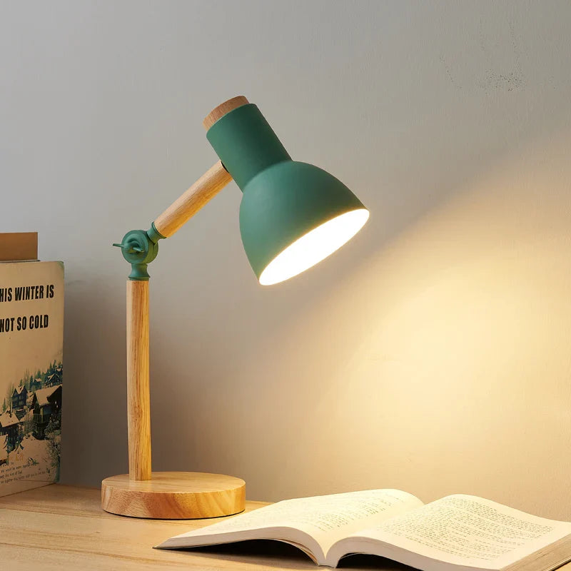 Lampe de Table en Bois Coloré