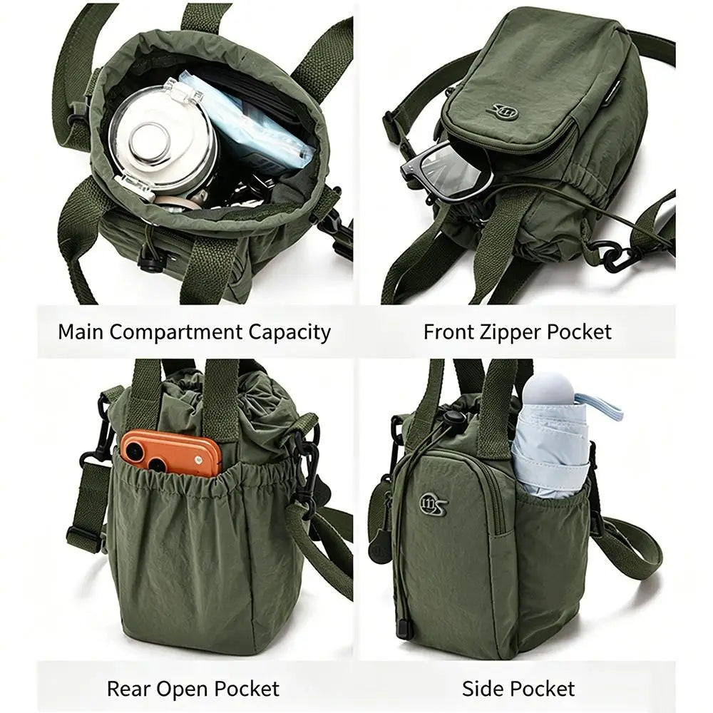 Sac Bandoulière Femme Grande Capacité pour Quotidien & Voyage – Imperméable avec Poche Téléphone et Porte-Bouteille