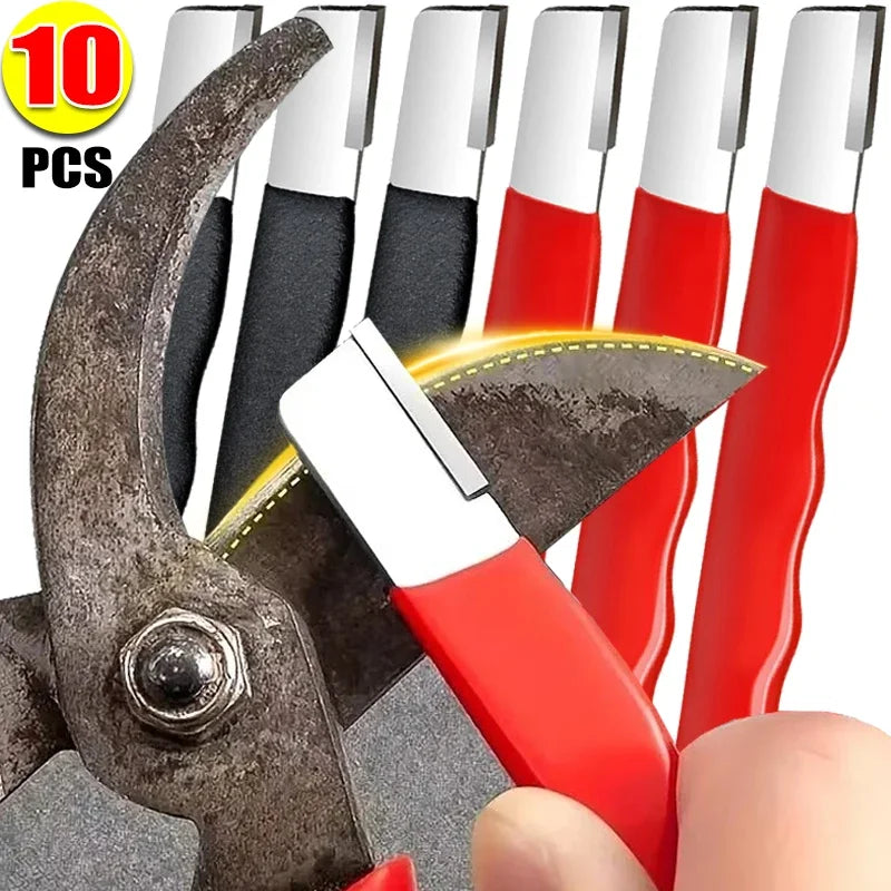 Lot de 10 Affûteurs Portables Multifonctions – Aiguiseur pour Couteaux, Ciseaux, Haches et Outils