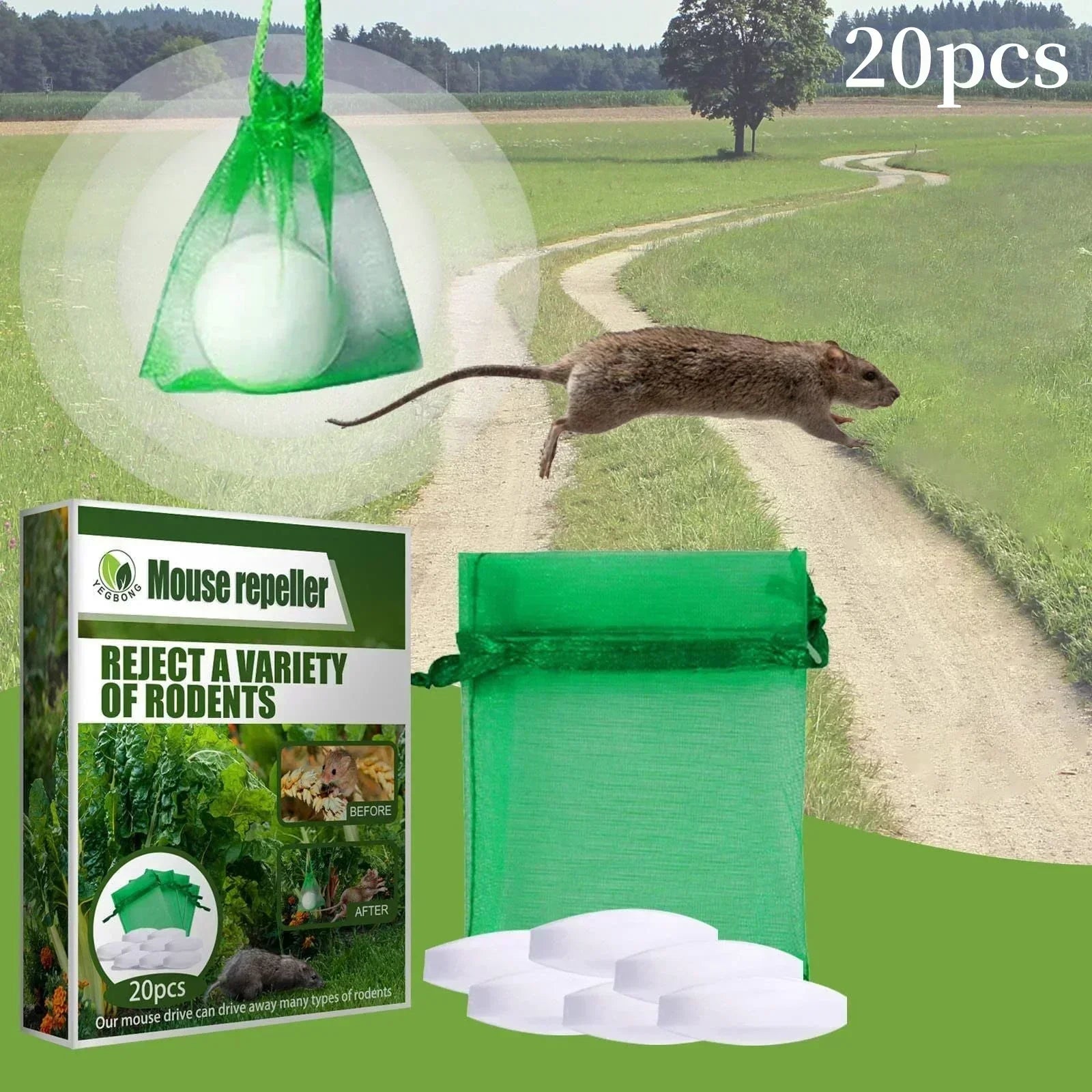 Pack de 20 répulsif souris et rats ULTRA efficace