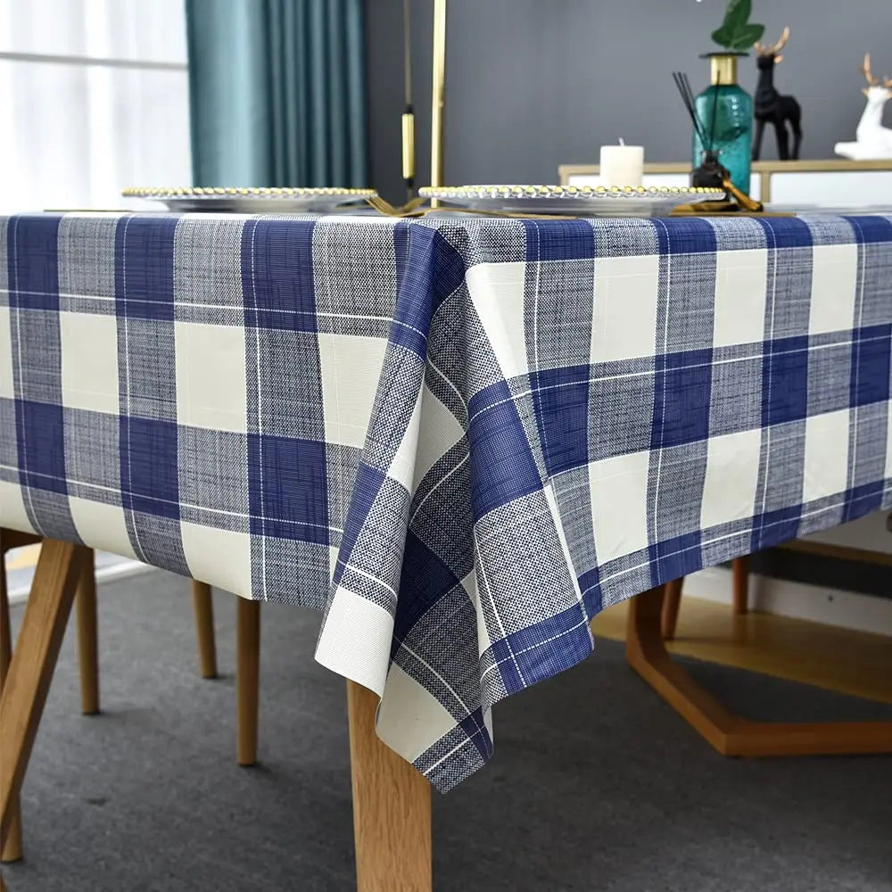 Nappe Carré/ Rectangulaire à Carreaux – Style Moderne pour Cuisine, Intérieur & Extérieur