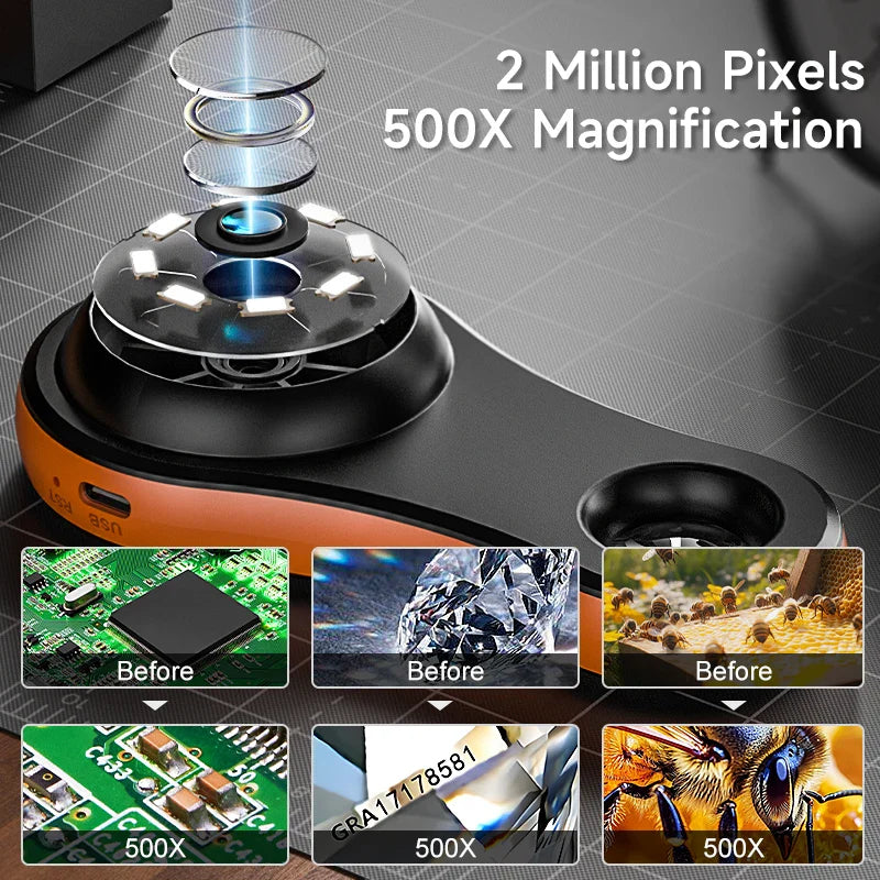 Loupe Numérique Portative IPS 2.0 1080P 500X
