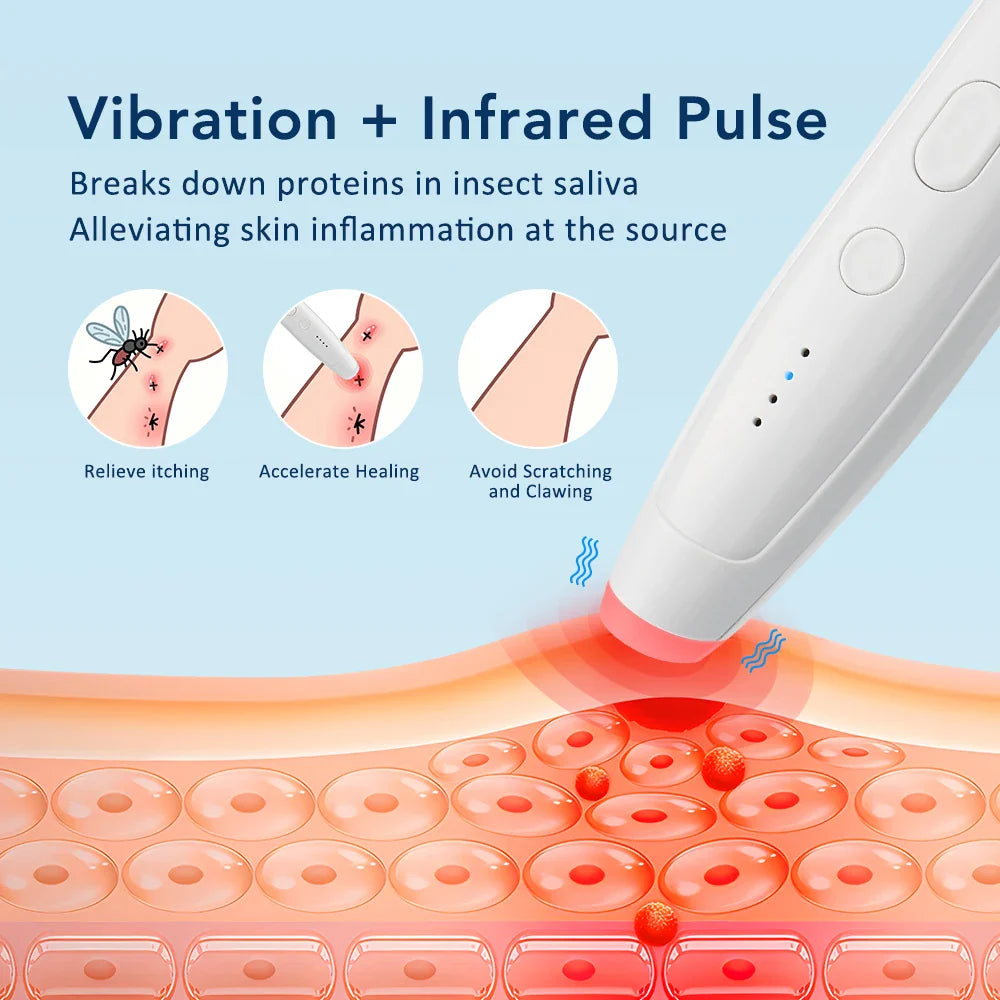 Soulageur Piqûres Insectes à Infrarouge Rechargeable - Anti-Démangeaison
