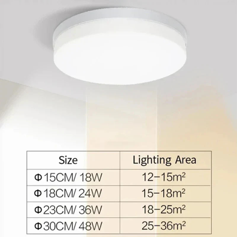 Plafonnier LED à Capteur de Mouvement - 18W 24W 36W 48W