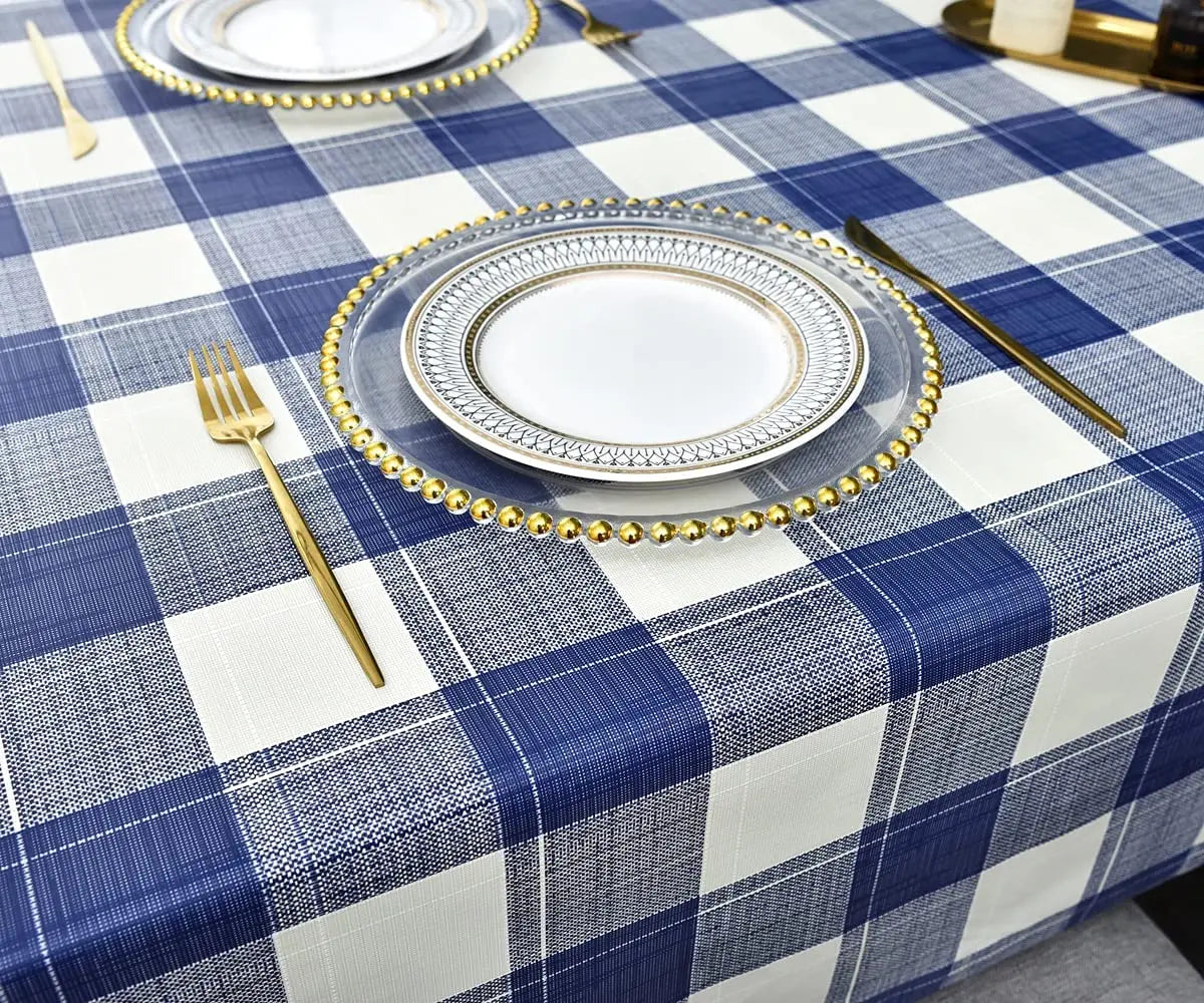 Nappe Carré/ Rectangulaire à Carreaux – Style Moderne pour Cuisine, Intérieur & Extérieur