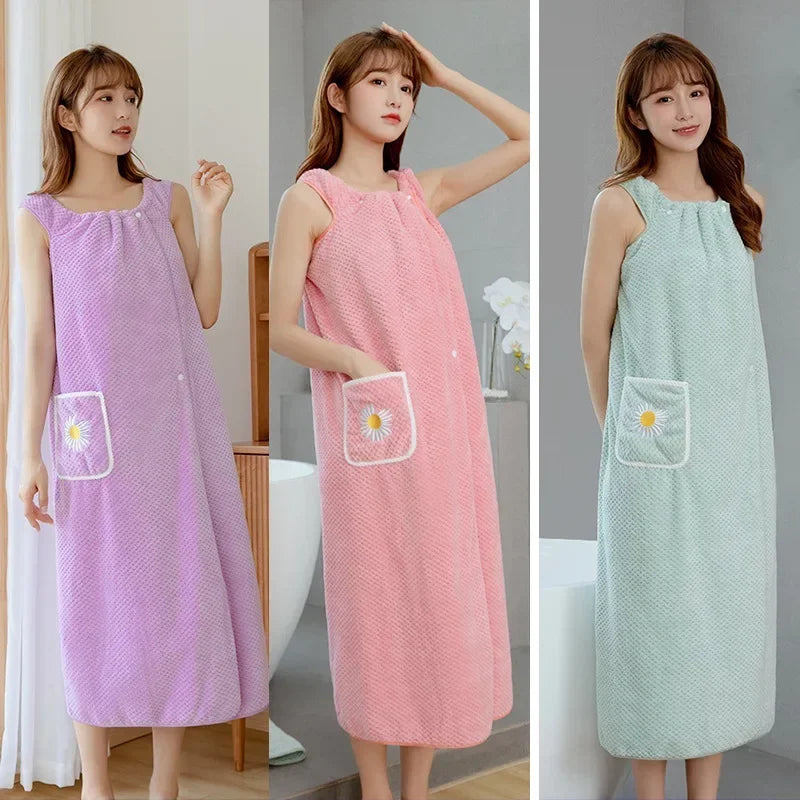 Serviette de bain Robe ULTRA Absorbante - Facile à enfiler !