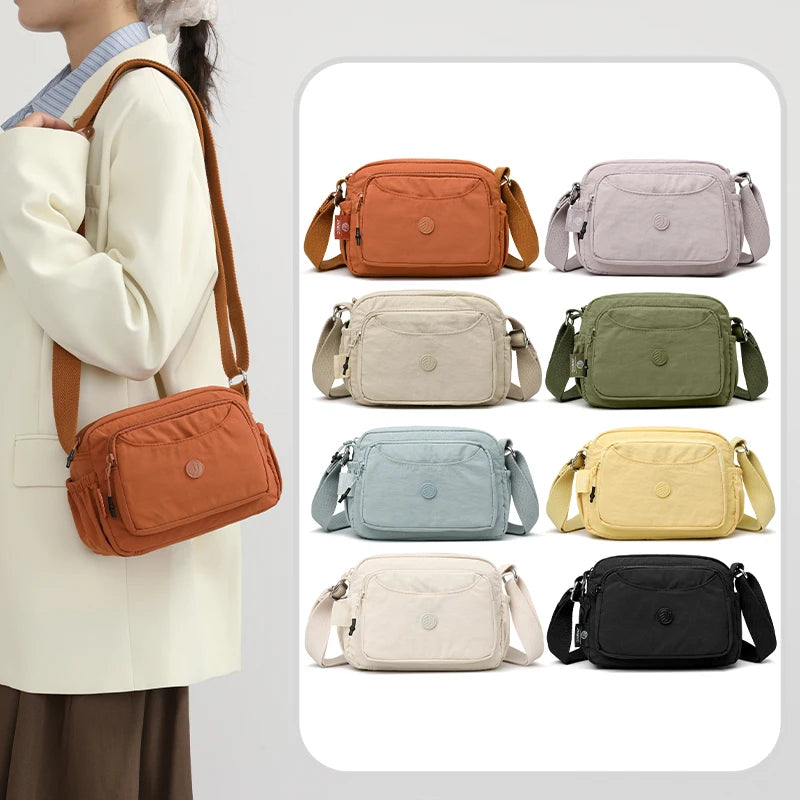 Sac Bandoulière Femme – Nylon Imperméable, Style Décontracté et Polyvalent