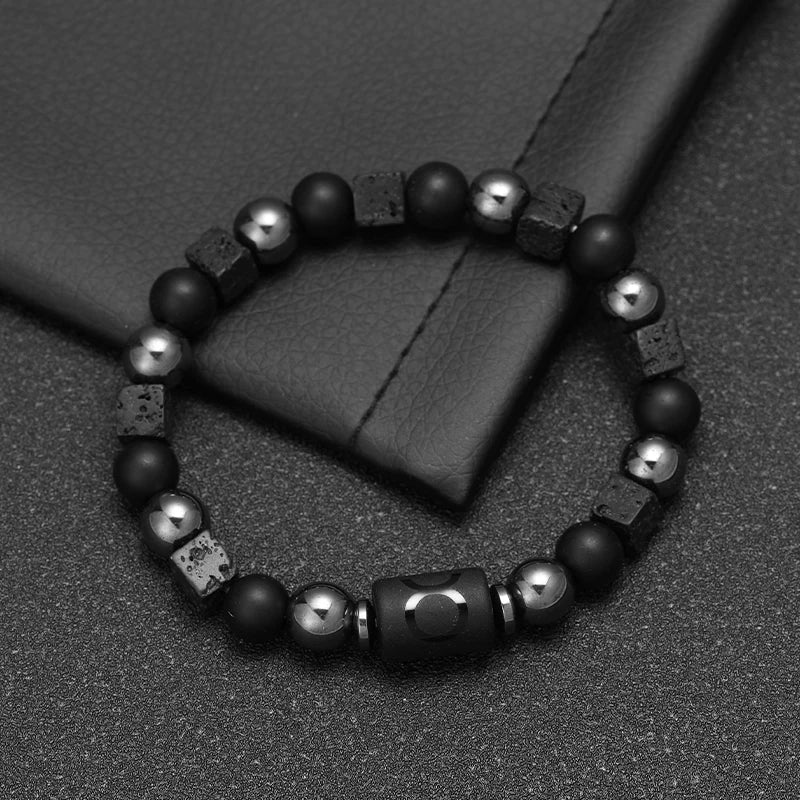 Bracelet Signe du Zodiaque en Perles et Pierre Volcanique – 12 Constellations, Élastique Unisexe