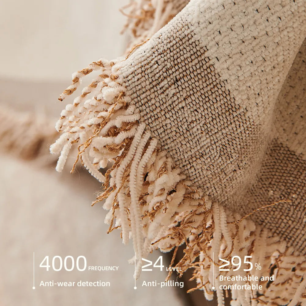 Jeté de Canapé à Motifs - 100% Coton