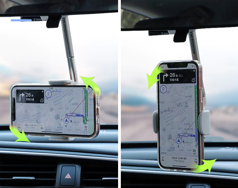 Support smartphone rétroviseur